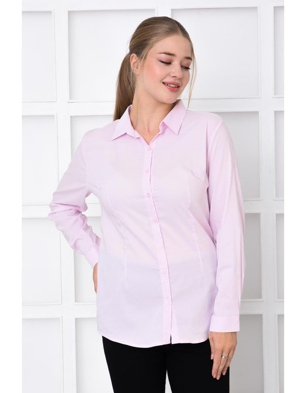 Женска кошула Slim Fit - Розева