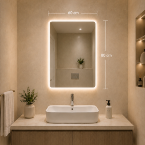Луксузно LED огледало – вертикално 60×80 cm
