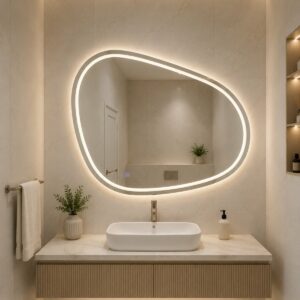 Луксузно LED огледало за бања – 3 режими на светлина 90x70cm